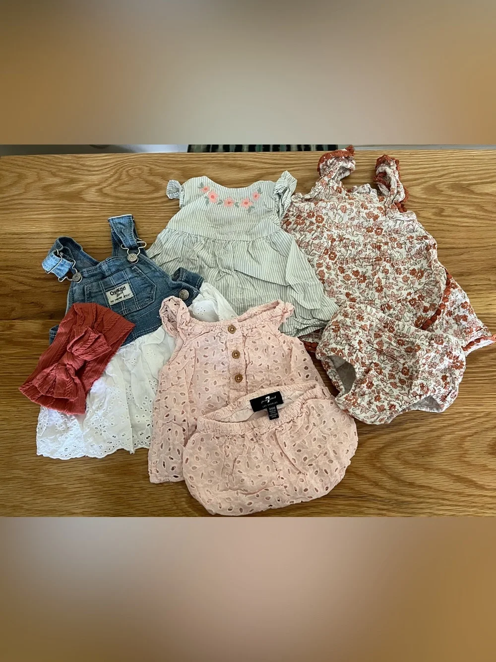 Baby Girl 3-6M Outfit Bundle Carter’s OshKosh Rachel Zoe 7 For All Mankind
